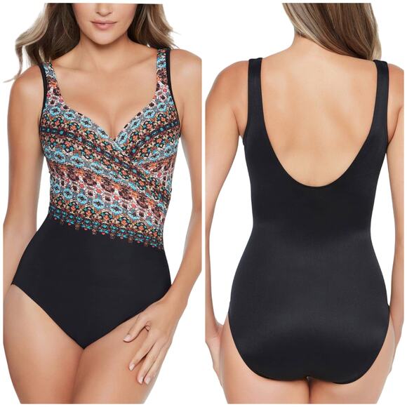 Magicsuit NWT Nefertiti It'S A Wrap Slimming Underwire Onepiece Swimsuit Size 8